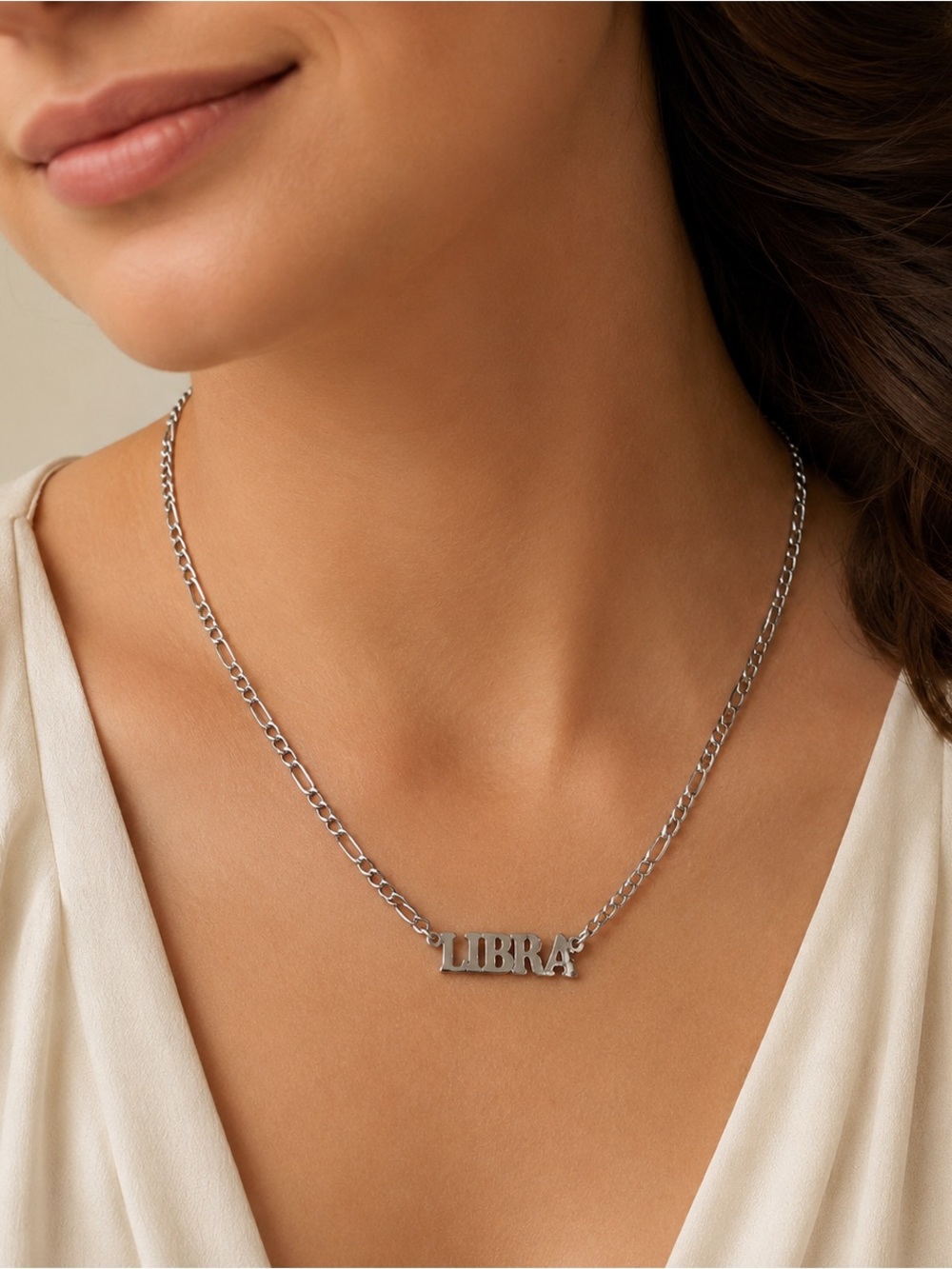 Silver ⚖️♎️ Libra Necklace steel 316L